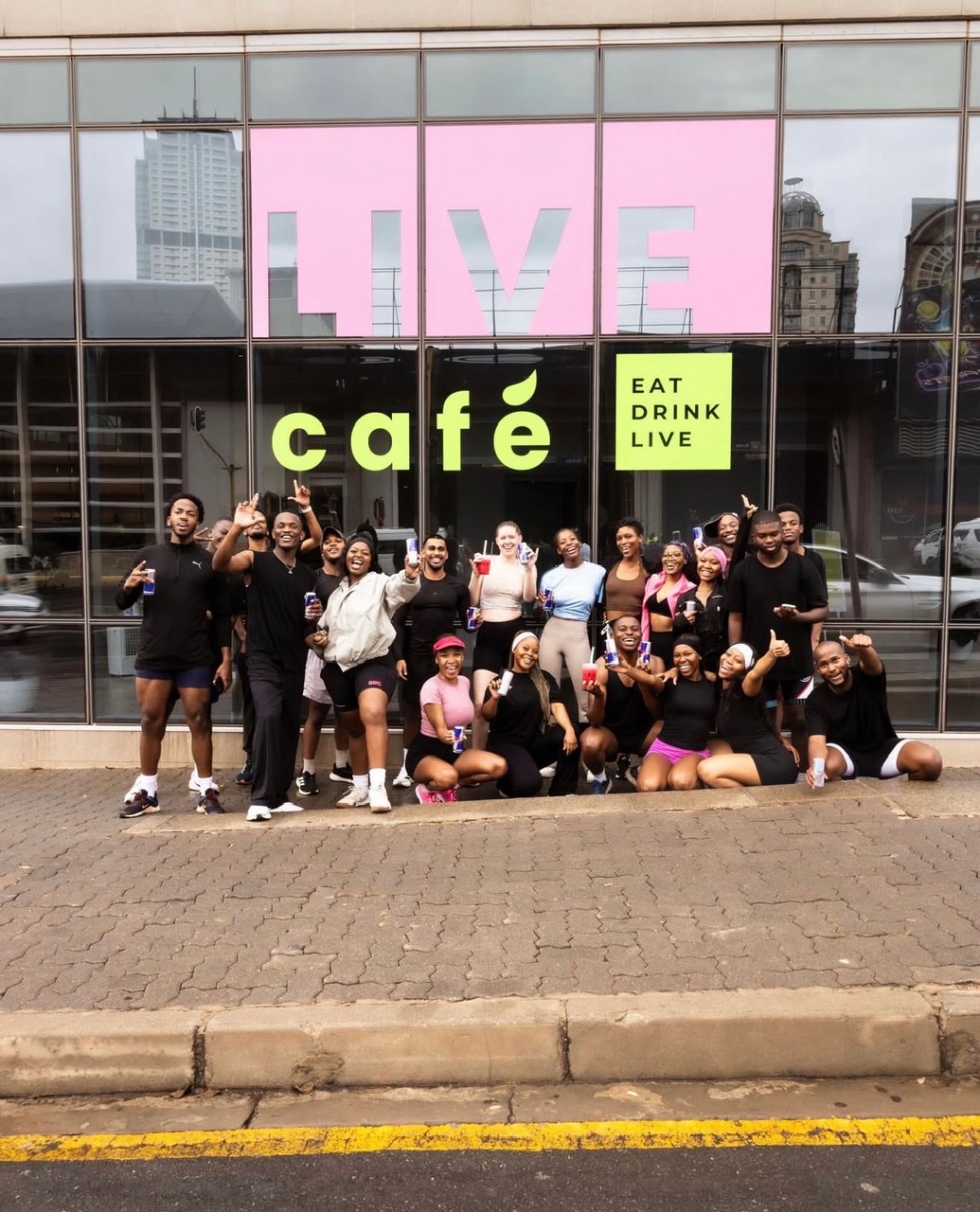Members of the Live Cafe running club on a Saturday run